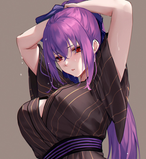 fileth-fourth:  AztoDeus🔞さんはTwitterを使っています: Scáthach in yukata https://t.co/Y1Fb4879pA