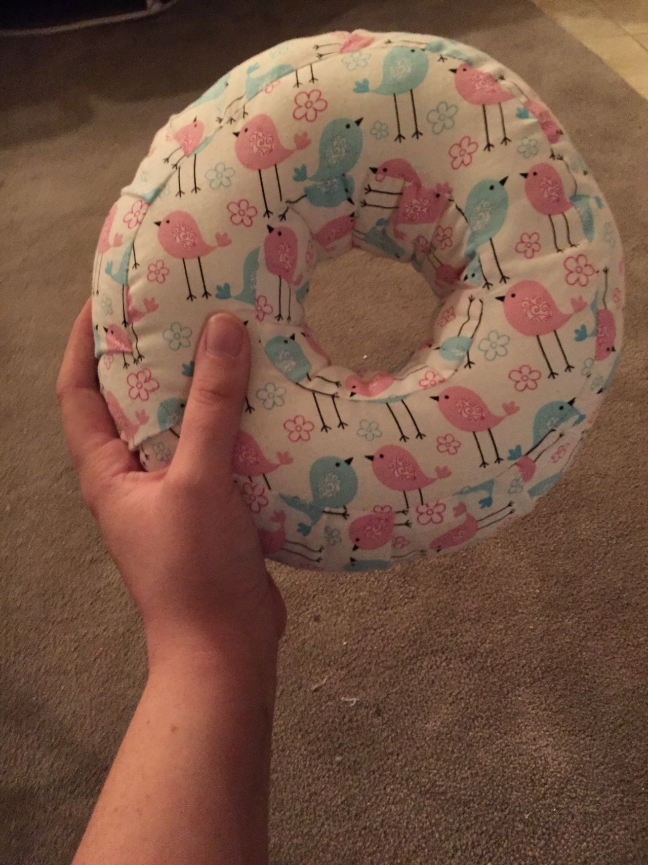 glitter–babygirl:  huggiesandkisses:  An AB-sized stacking ring toy I made for