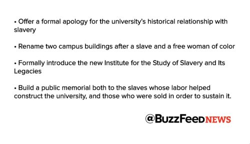 buzzfeed: Georgetown University To Offer Preferential Consideration To Descendants Of Slaves The Sch