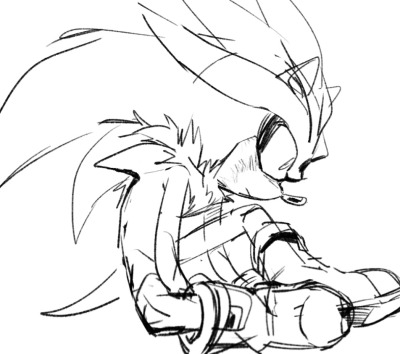 shadow the hedgehog and silver the hedgehog (sonic) drawn by miijiu