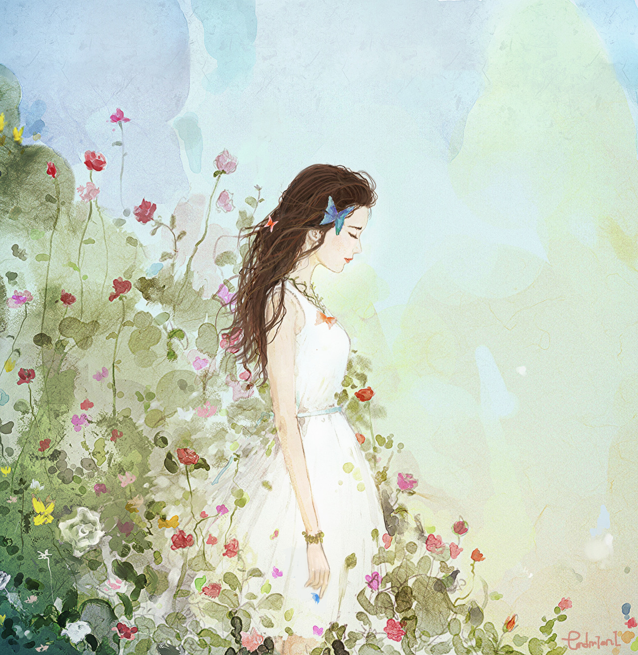 Watercolor Journal: Batik Bloom by Angel1nks on DeviantArt