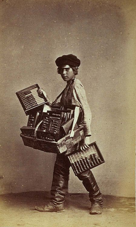 Russian street abacus seller, 1860′s