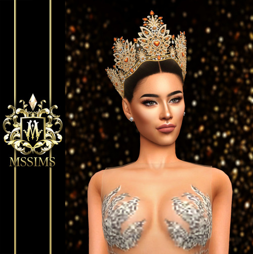 MOUAWAD “FLAME OF PASSION” MISS UNIVERSE THAILAND 2021 CROWN FOR THE SIMS 4 ACCESS TO EX
