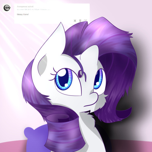 askfillyrarity:  Rare footage of a filly Rarity before doing her hair.  x3