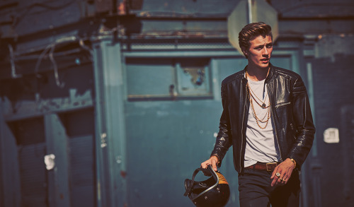 dailyluckybsmith:Lucky Blue Smith photographed by Guy Aroch for Eli Halili