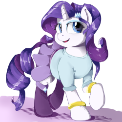 Saw Tex&rsquo;s recent pictures of ponies wearing EG outfits and wanted to try a Rarity one.