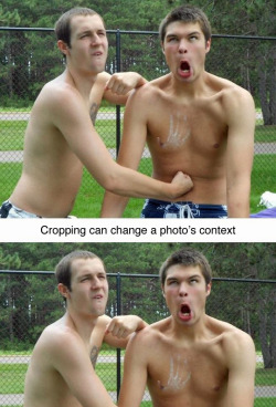 tastefullyoffensive:  The power of cropping. (photo via anarchist)