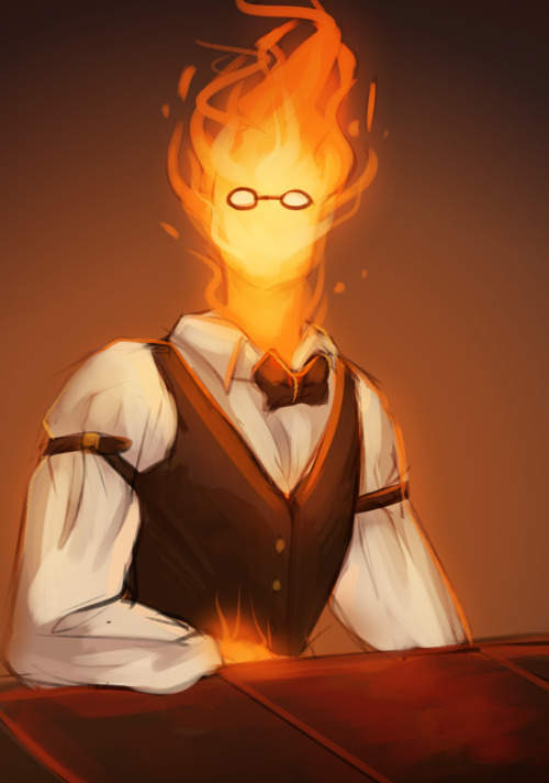 flipgang:…Just a doodle of grillby because i realized i haven’t even drawn him..