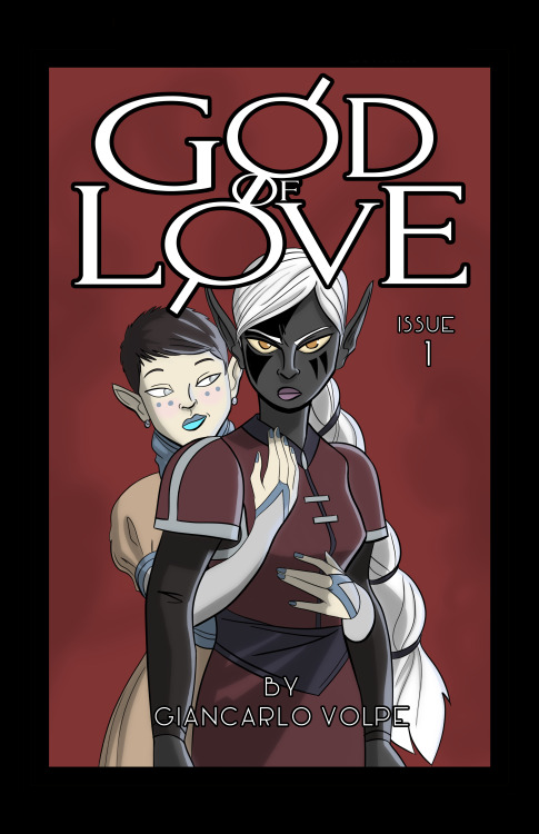 giancarlovolpe:God of Love Cover Art!(which also makes for a really cool smart phone wallpaper)Read part oneRead part twoRead part threeTwo lovers are on the run when the goddess of love is replaced by an evil demon who promotes separation and suffering