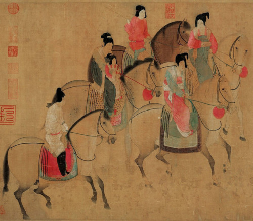 Spring Outing of the Tang Court, by Zhang Xuan (713－755 AD)