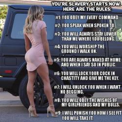 felicitysworld2386: Not a bad set of rules  #chastity #FLR #iwearthepants #doasyourtold #slut #tits #BDSM 