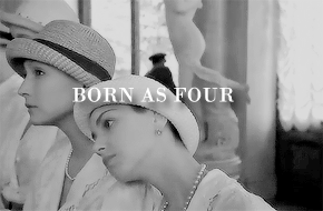 cleopatrasdaughter:We girls, born as four but live as one,Look curiously upon a world once familiar,