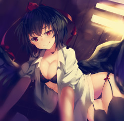 (via shameimaru aya (touhou) drawn by ookamisama) 