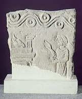 Votive steles from Carthage depicting priests or suppliants with their right hands raised in blessin
