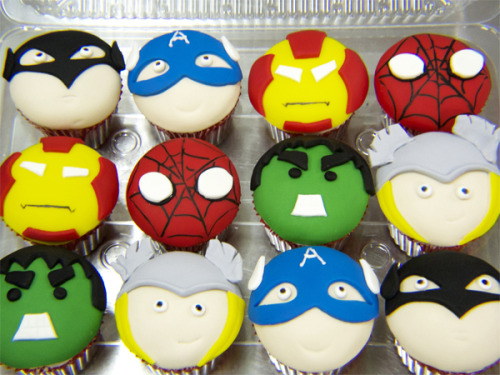 Super Hero Comic Cupcakes