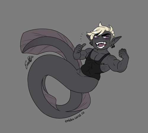 10th day of OC-tober!Roi is cocky and competitive lamprey merman who&rsquo;s passionate about his ho