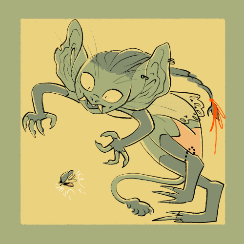 mordredmanor:crayfishcoffee:Gobtober Days 1-6[id: six square drawings of goblins in doing various ac