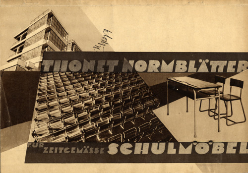 Thonet, Normblätter für zeitgemäße Schulmöbel, 1930. Thonet-Mundus AG