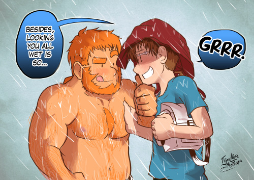 tigerlion-moikana:  RAINY SEASON WITH SUAVE & RUDY1KOMA EXTRA -> https://www.patreon.com/posts/rainy-season-3628595
