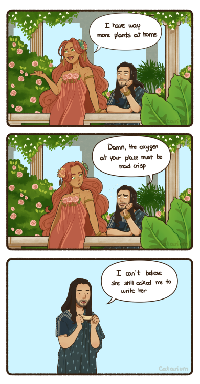 catarium: I ran into that post again I don’t have the link and I made a comic.Hades and Persephone v