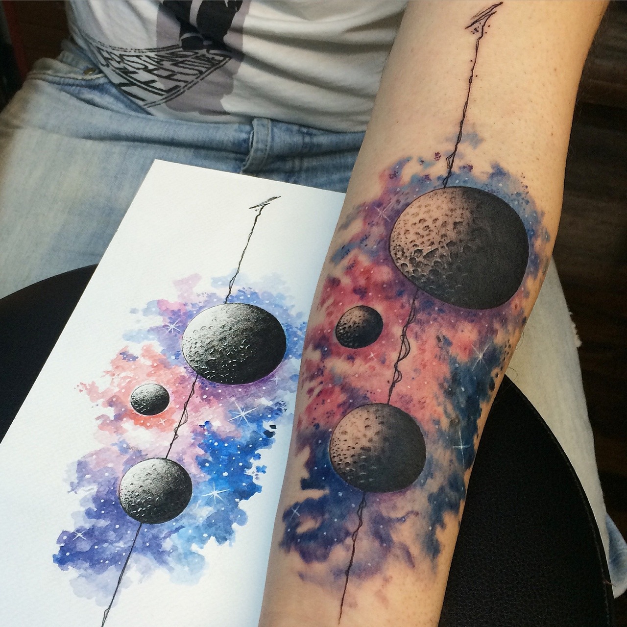 inktotalart:  Planetary Conjunction  Savaş Doğan - Matkap Tattoo Istanbul Kadiköy