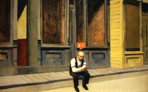 some-awesome-society:  Emoji-nation. part 2. by Nastya Ptichek. Dedicated to Edward Hopper. Check out part 1 here 