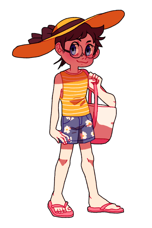 koukouvayia:femme beach onoda doodles! (please don’t tag as genderbend)