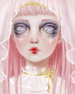 saccstry:  I really love the makeup from John Galliano’s 2009 fall fashion show, so here is Silka with it c: 
