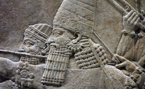 ancientart:The lion hunts of Ashurbanipal -details from the hall reliefs of the Palace at Ninevah. A