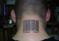 faguserchicago:  objectd: Tattooing the slave’s SLRN (Slave Registration Number) on the back of its neck is an excellent place - it doesn’t spoil its appearance when viewed from the front, yet it’s readily and easily visible when needed. Yeah, I