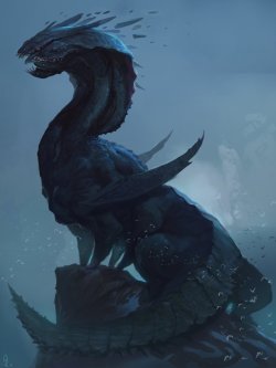 pidgeonsandpeeps:  The Dragon God by AlexKonstad