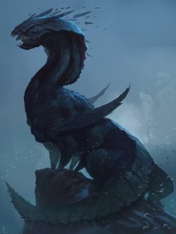 awesomedigitalart:  The Dragon God by AlexKonstad