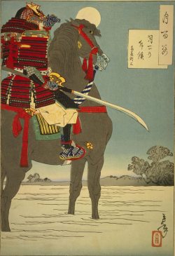 samuraitears:  Saito Toshimitsu on moonlight patrol by Tsukioka Yoshitoshi