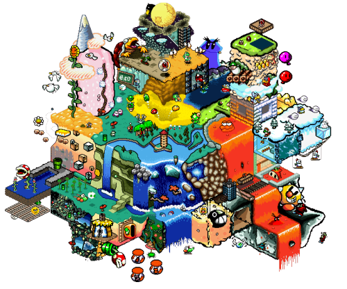 gamefreaksnz:  Isometric Mario Worlds (x-post r/isometric)