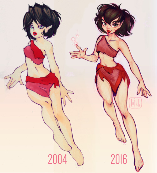 loish:12 years of improvement! I found a sketchbook from 2004 and decided to revisit a few of the dr