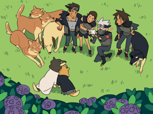 collarpoints: ninja dogs wedding (also the lady dog is supposed to be some generic inuzuka dog, beca