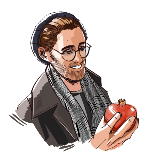 lovefooleds:hozier looks tenderly at a pomegranate