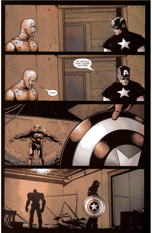 onyourdamnleft:Captain America & Iron man - Casualties of war