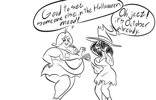 joekie3wl:Halloween idea sketches I never got to finish 