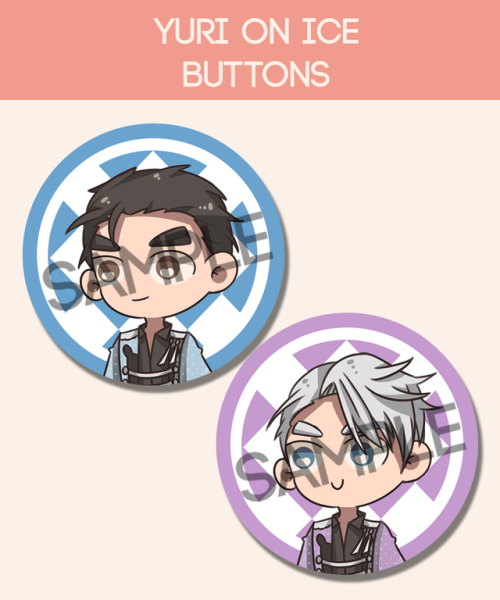 ryuutarounaruhodou: PREORDERS are OPEN for these Ace Attorney, Dai Gyakuten Saiban, My Hero Academia, Akagami no Shirayukihime and Yuri on Ice buttons! All buttons are 2.25″ in size!  Preorders are open till August 31! I’ll start shipping out the