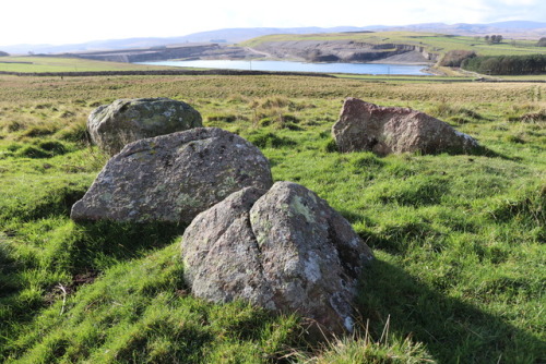 ‘Iron Hills’ Southern Stone Circle, near Shap, Lake District, 4.11.17.A partially distur