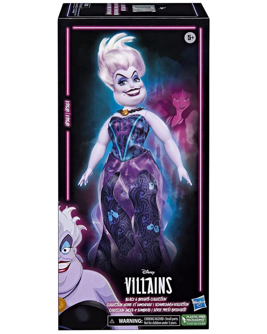 Exclusive Disney Villains Toy for Kids 5 Years Old and Up Fashion Doll 4 Pack Disney Villains Black and Brights Collection 