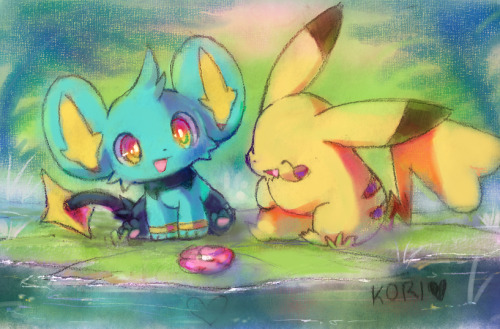 abamosnow:pikachu and shinx by ~kori7hatsumine