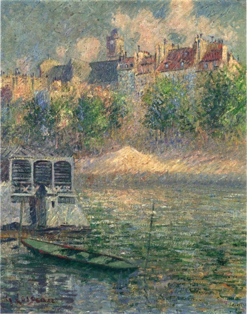 Quay of the Hotel Deville in Paris, Gustave LoiseauMedium: oil,canvas