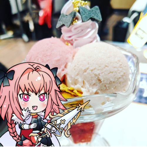 Astolfo and the Strawberry “Surprise” Parfait from the Fate/Apocrypha Cafe!