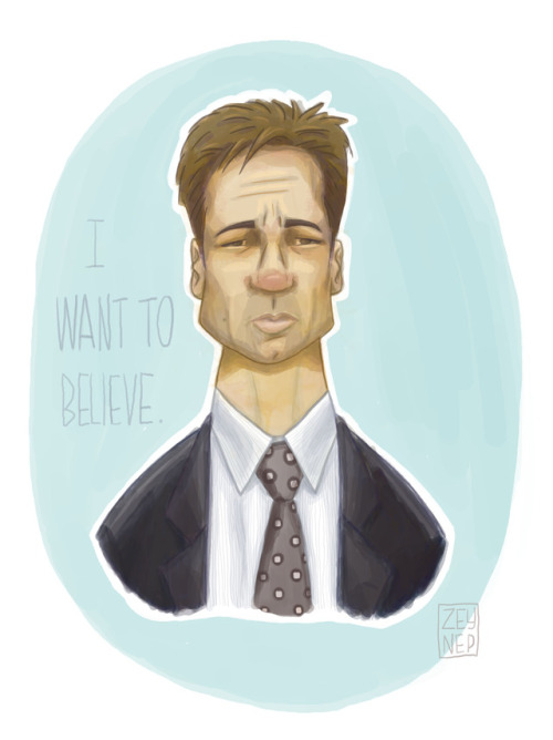 The characters from the show The X-Files. Digital illustration.January 2016