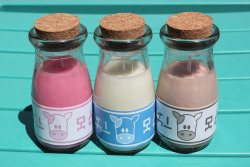geek-studio:  Lon Lon Milk Candles by Geek StudioAvailable in Original Vanilla, Chocolate Milk, and Strawberry Milk. 