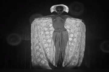 Brigitte Helm does the Dance of the Whore of Babylon in Metropolis. You cannot watch this scene with