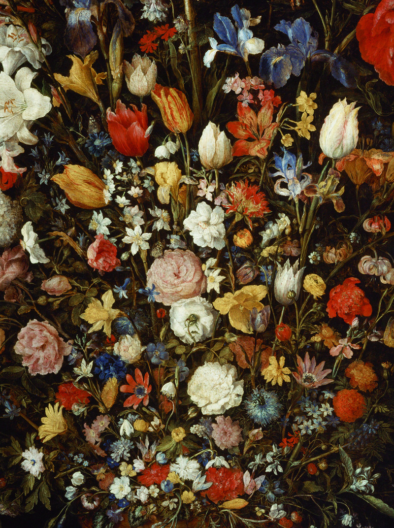 mugglesandmagic:  jaded-mandarin: Jan Brueghel the Elder. Flowers in a Wooden Vessel,