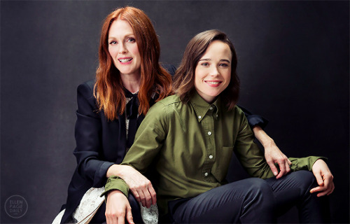 ellenpagedaily:Ellen Page and Julianne Moore for AOL Build Portraits, photographed by Lucas Jackson,